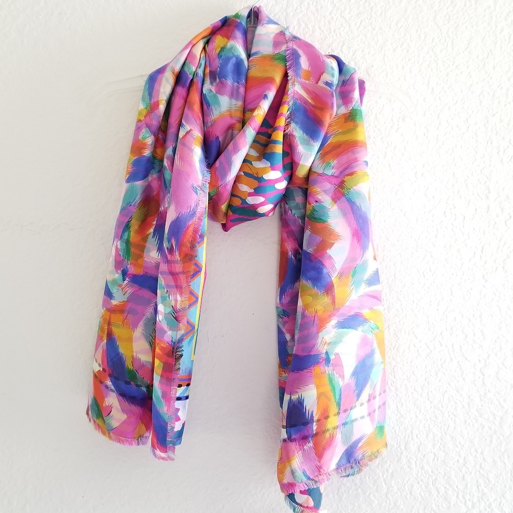 Franco Ferrari Silk Scarf Multicolor - Picture 4 of 8